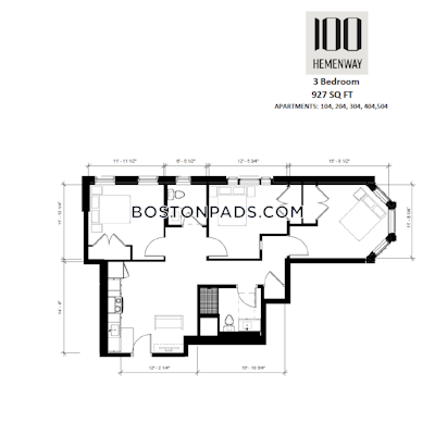 Northeastern/symphony Apartment for rent 3 Bedrooms 1 Bath Boston - $6,589